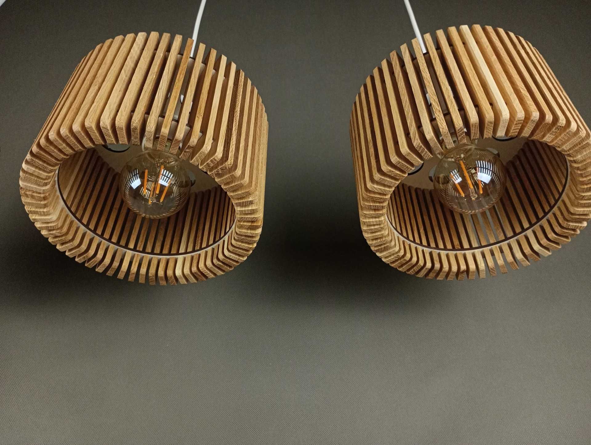Lampa wisząca,  nowoczesna , lite drewno dębowe