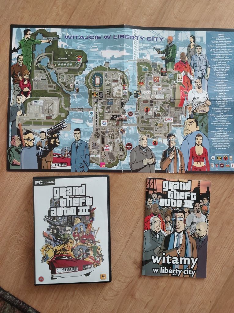 Gra GTA III Grand Theft Auto III 3 PL BIG BOX mapa