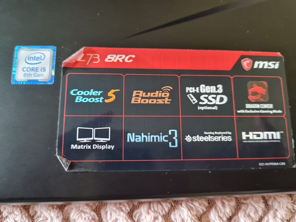 Laptop gamingowy MSI GL73 8RC – bardzo dobry stan