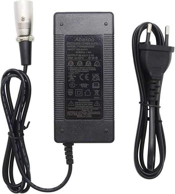 Abakoo Zasilacz ładowarka kabel do ładowania 29,4 V 2 A z wtyczką XLR