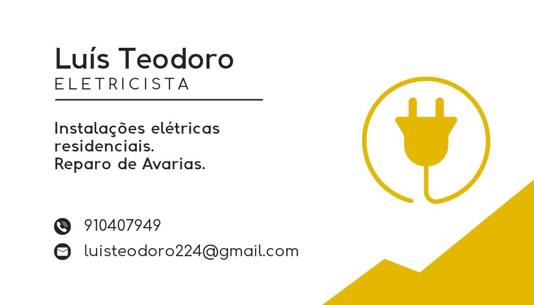 Eletricista. Trabalhos Sob orçamento ou a hora.