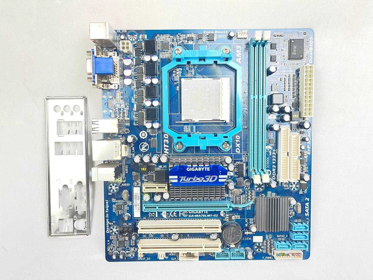 Материнська плата Gigabyte GA-MA78LMT-S2 DDR3 VGA DVI AMD sAM3 бу