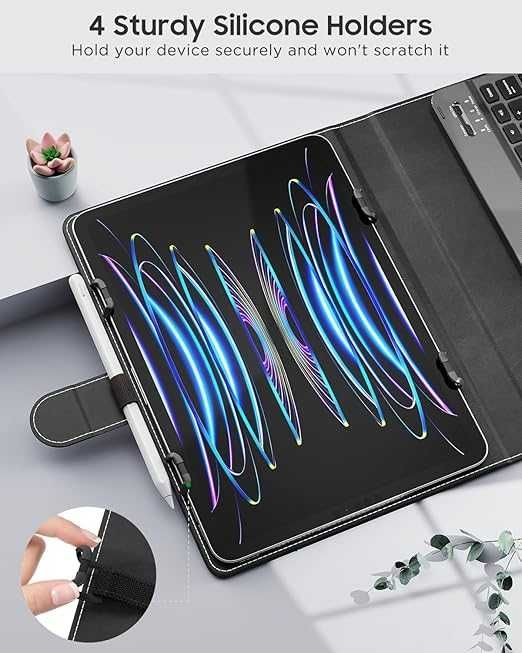 Etui Tablet uniwersalne MoKo z klawiaturą 9-11" Bluetooth Czarne