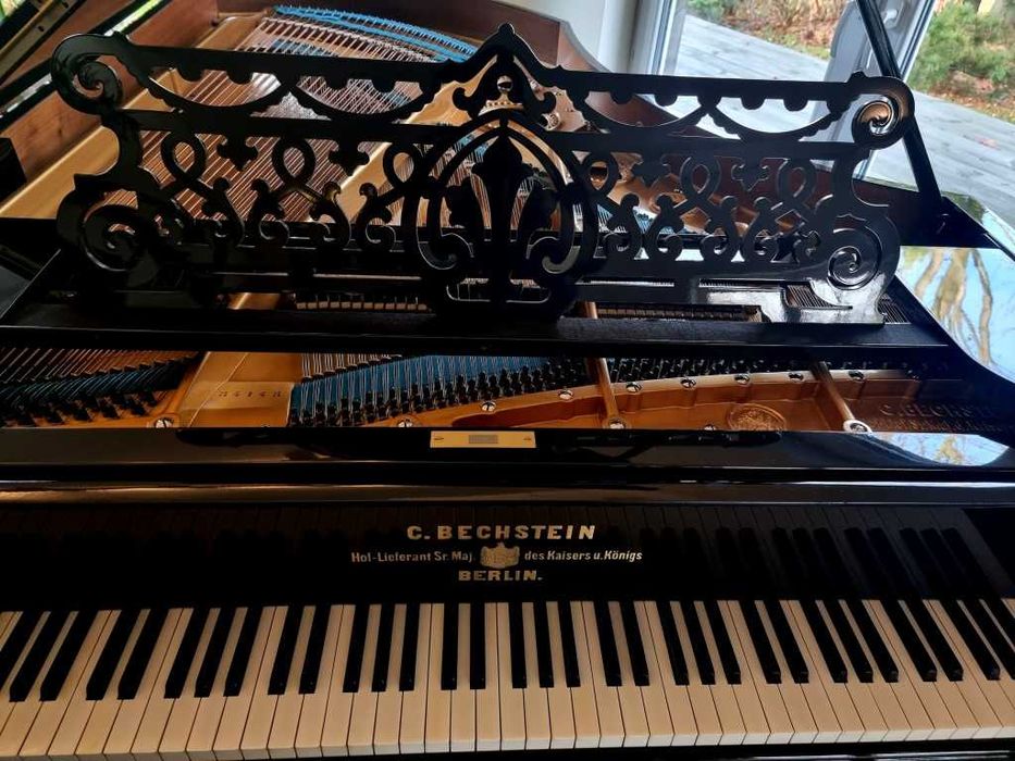 Fortepian C. BECHSTEIN dł. 200cm 1894r piękny CZARNY POŁYSK
