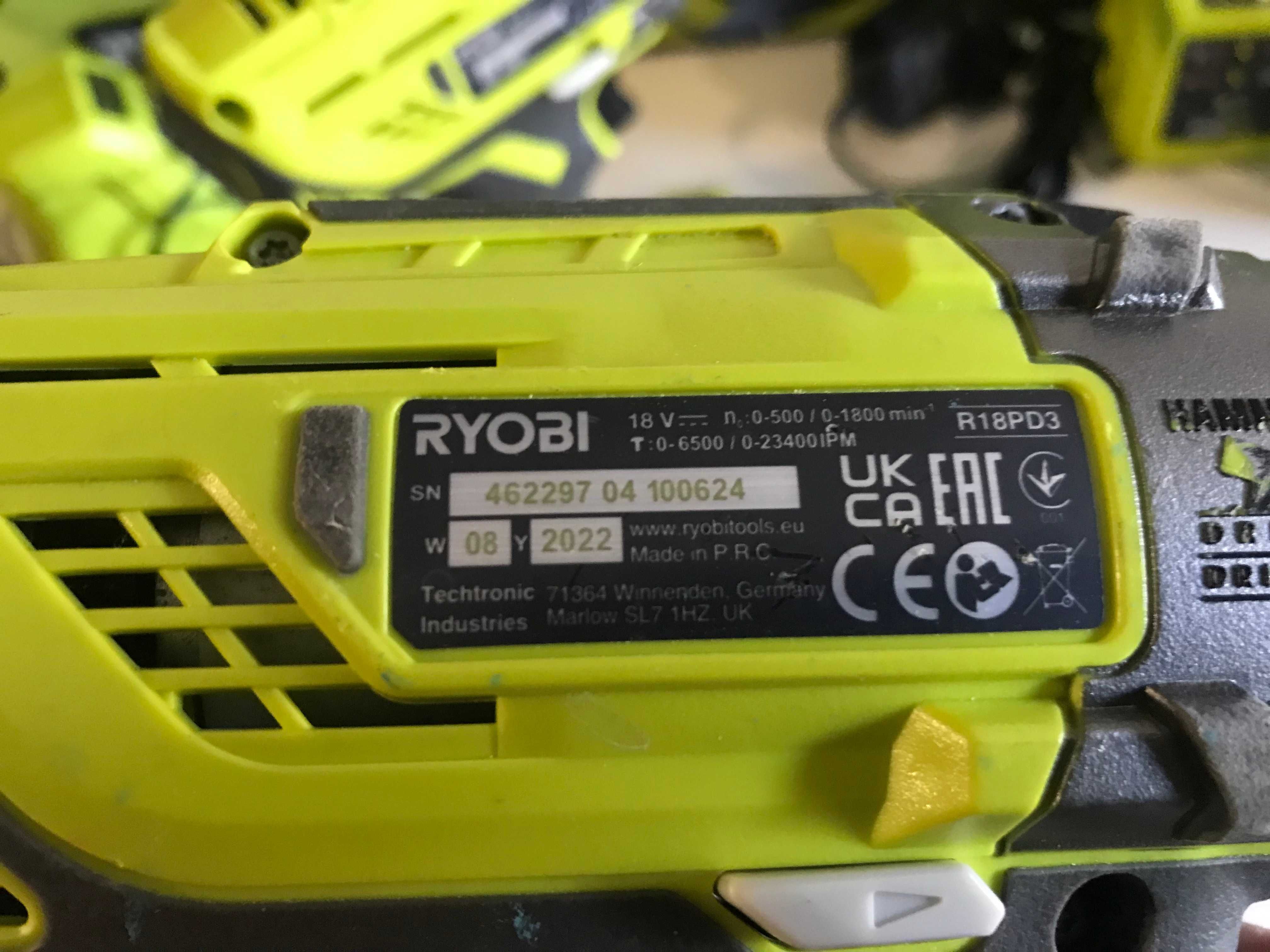 Шуруповерт Ryobi ONE+R18PD3  акумуляторний комбінований дриль з Англії