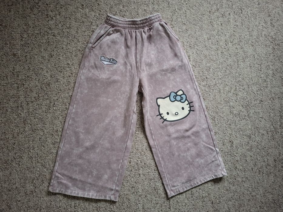 spodnie 128cm hello kitty szeroka nogawka