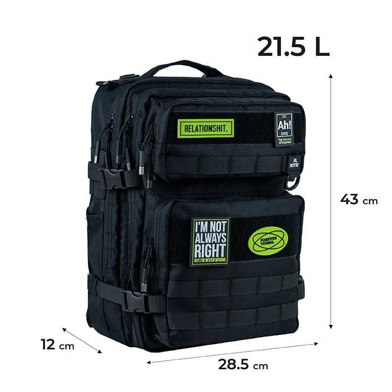 Рюкзак Kite Education teens K24-2593L-1 чорний на зріст 145-175см