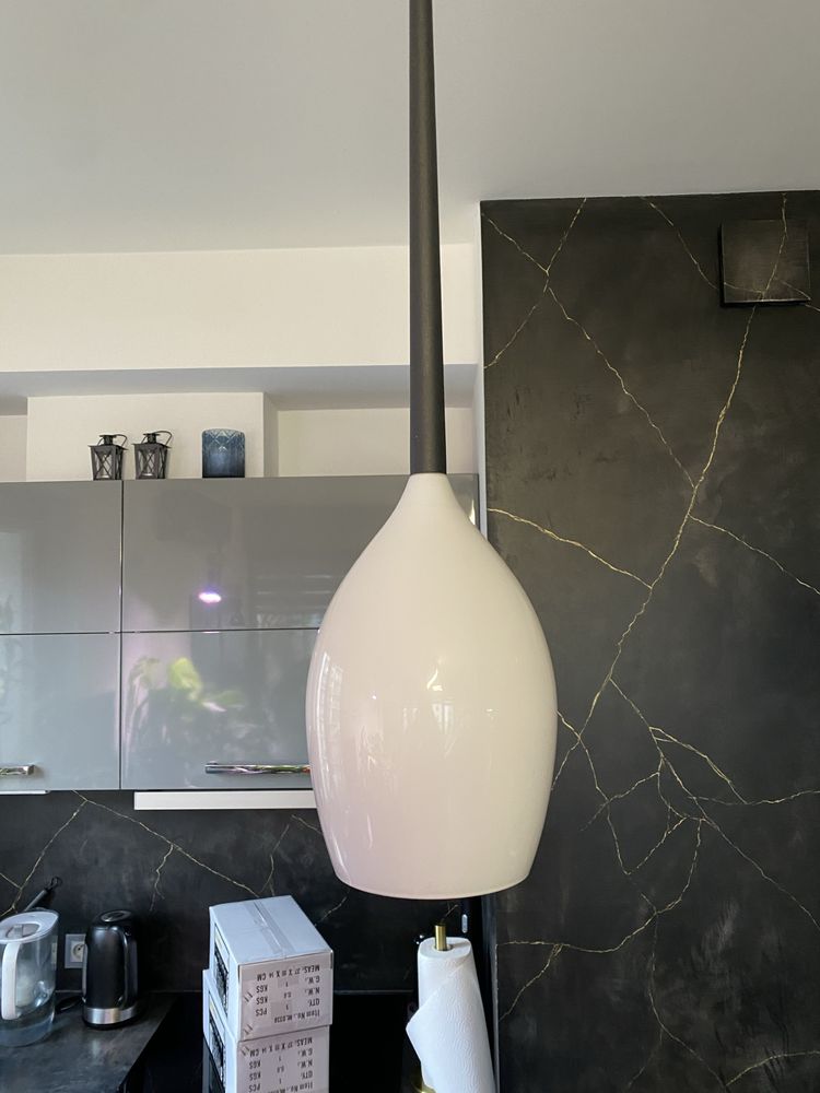 Zestaw 3 lamp szklanych sufitowych