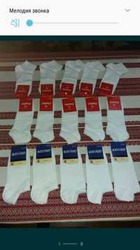 Носки белые, мужские и женские короткие, средние и высокие Шкарпетки