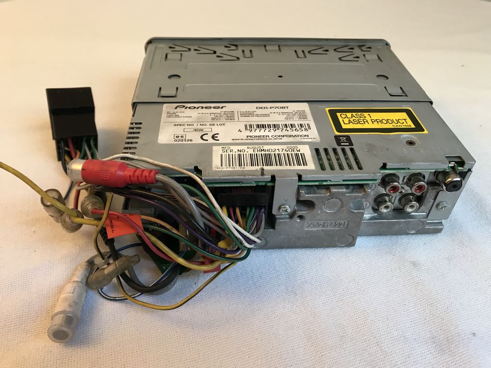 Pioneer DEH-P70BT (sem painel frontal) — só para peças
