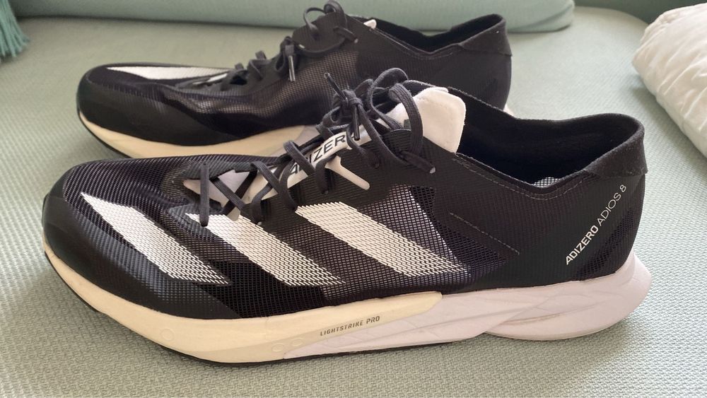 ADIDAS Adizero Adios 8 Running Shoes Carbon / Ftwwht / Cblack EU 48
