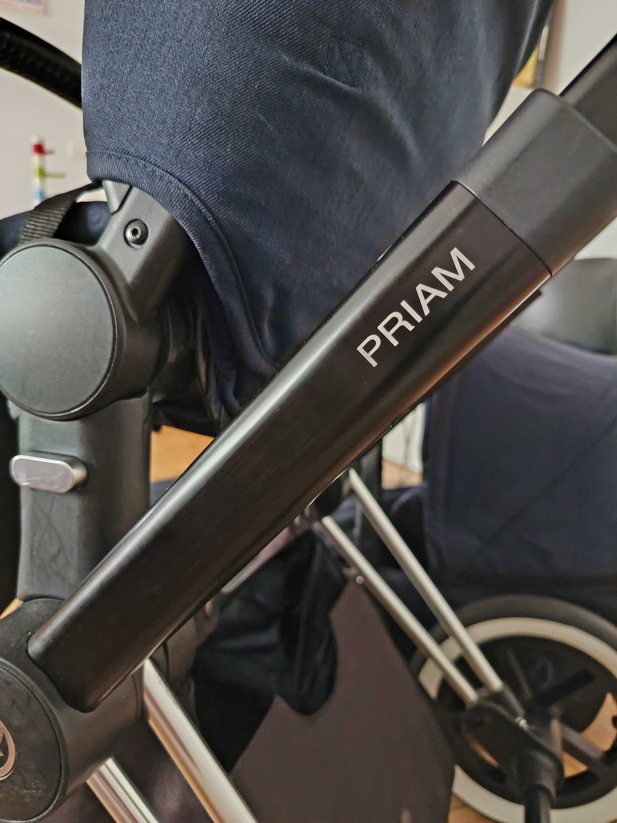 Cybex Priam granatowy gondola plus spacerówka