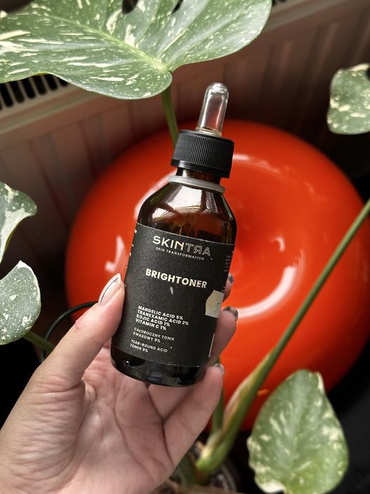 Skintra brightoner peeling/tonik kwasowy pielęgnacja twarzy naturalny