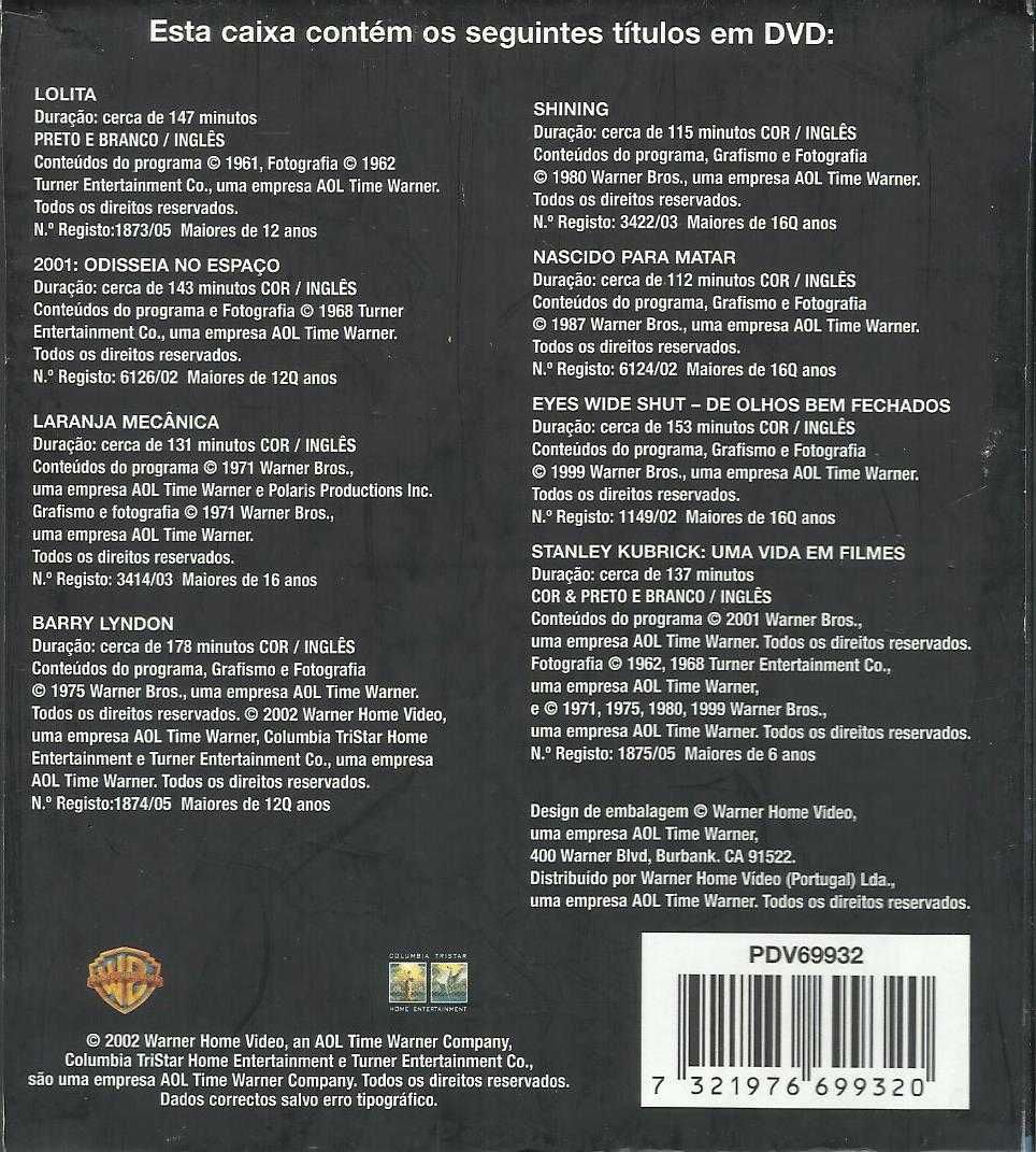 Colecção Stanley Kubrick (caixa com 8 DVD)