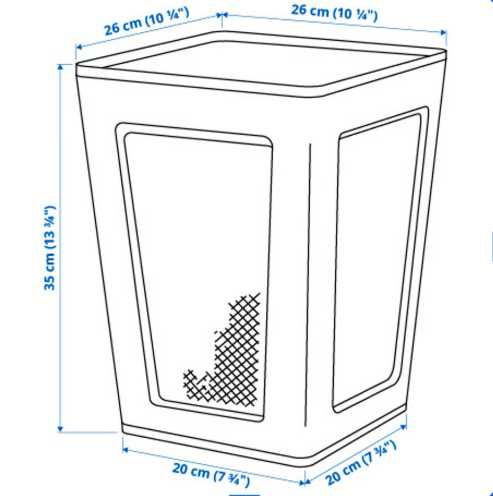 Cesto de papéis azul cinzento DRÖNJÖNS, IKEA