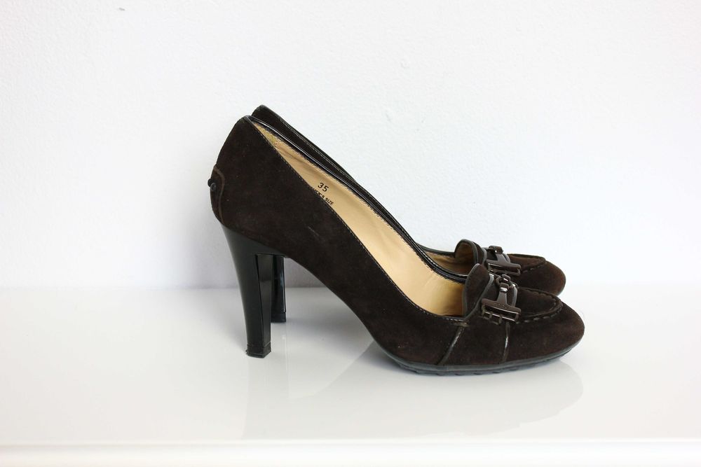 Skórzane buty Tod's 35 skóra naturalna nubuk