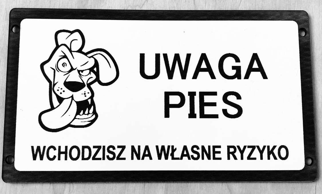 Groźny pies tabliczki ostrzegawcze