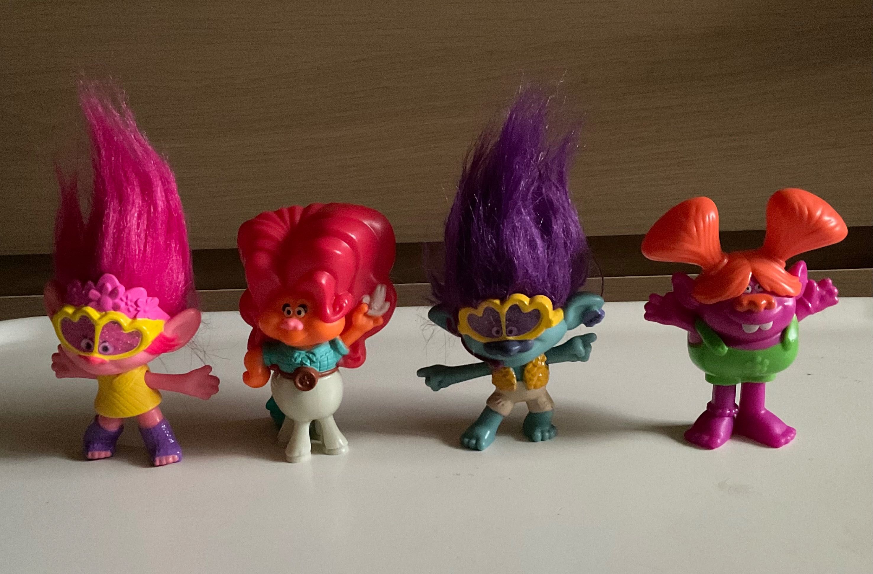 4 figurki z bajki Trolle (Trolls) McDonald’s 2020