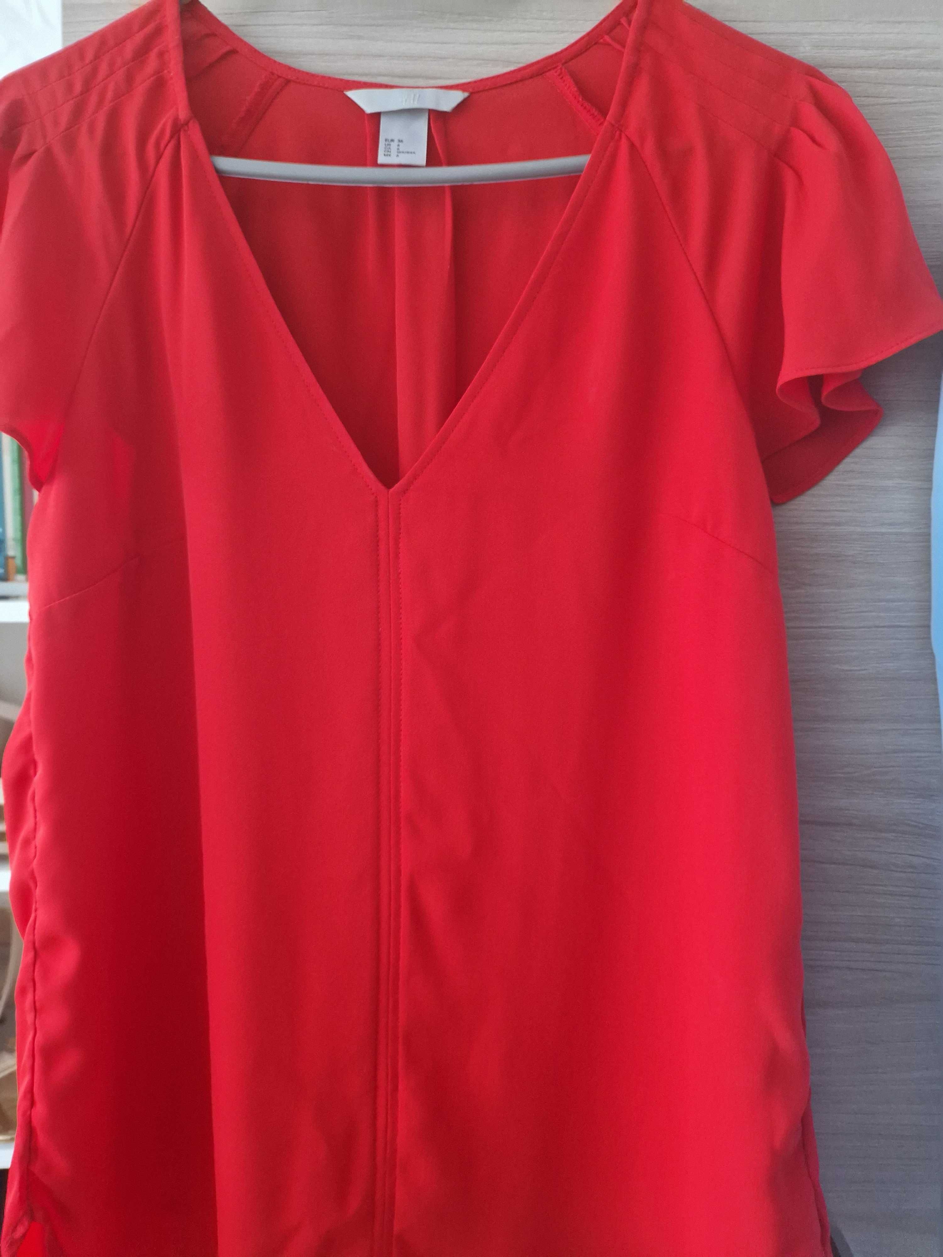 Czerwona bluzka H&M r. 36
