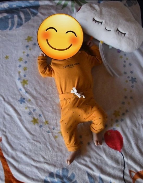 Bawełna 95% Komplet musztardowy niemowlak gwiazdki koniczyna Noppies B