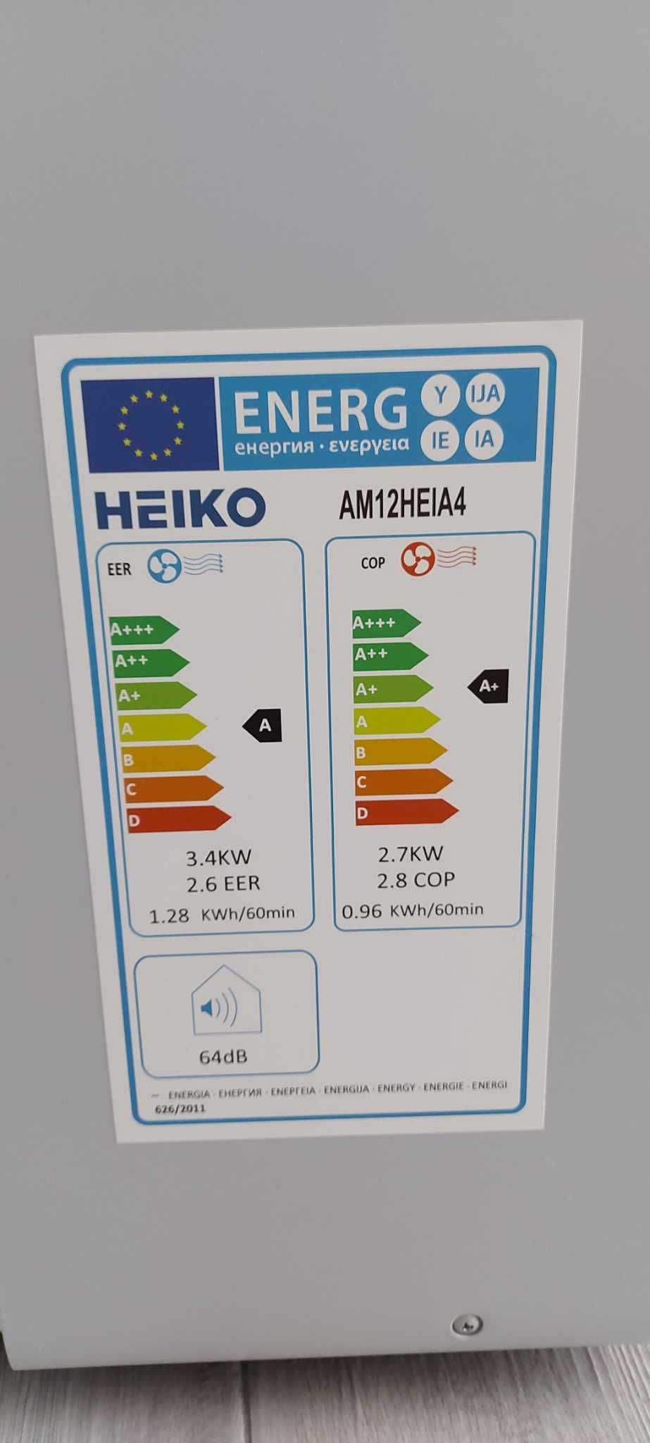 Klimatyzator Heiko 3,4 Kw,  przenośny na kółkach,  4 lata gwarancji!