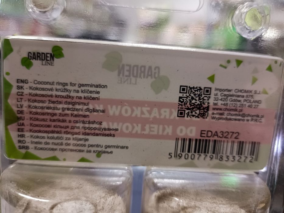 Krążki kokosowe do wysiewania