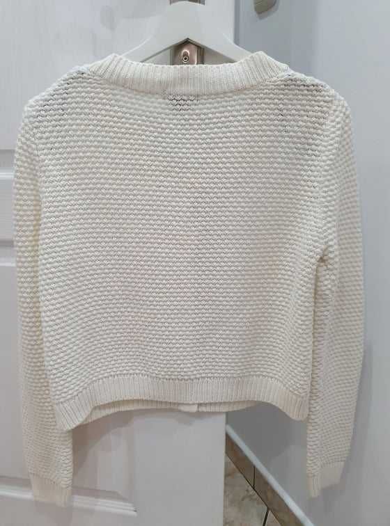 Biały elegancki sweter H&M rozmiar M