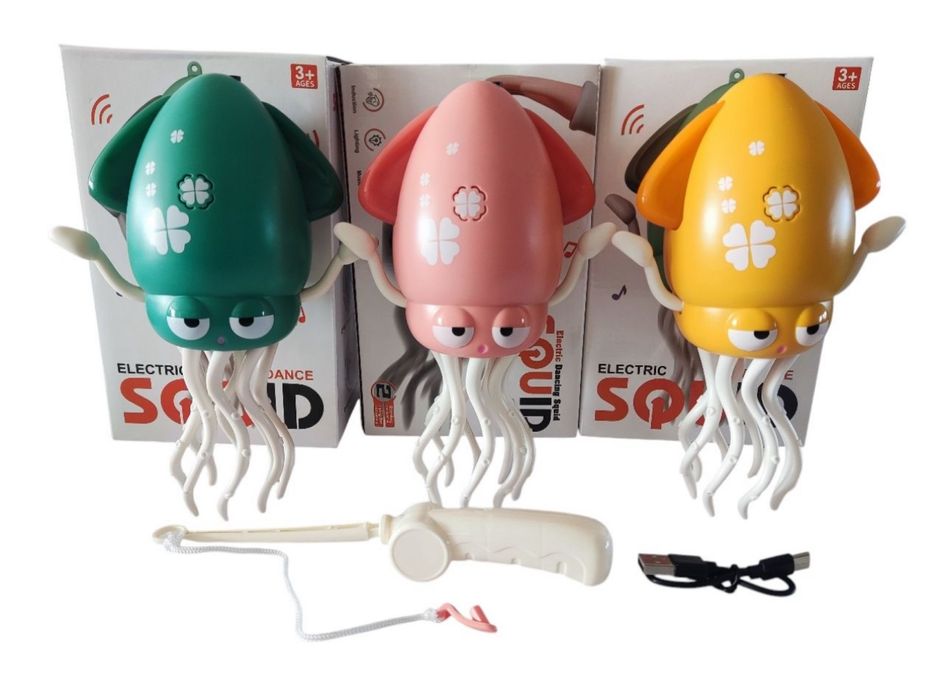 Танцюючий кальмар/ інтерактивна іграшка кальмар/ музичний кальмар ОПТ!