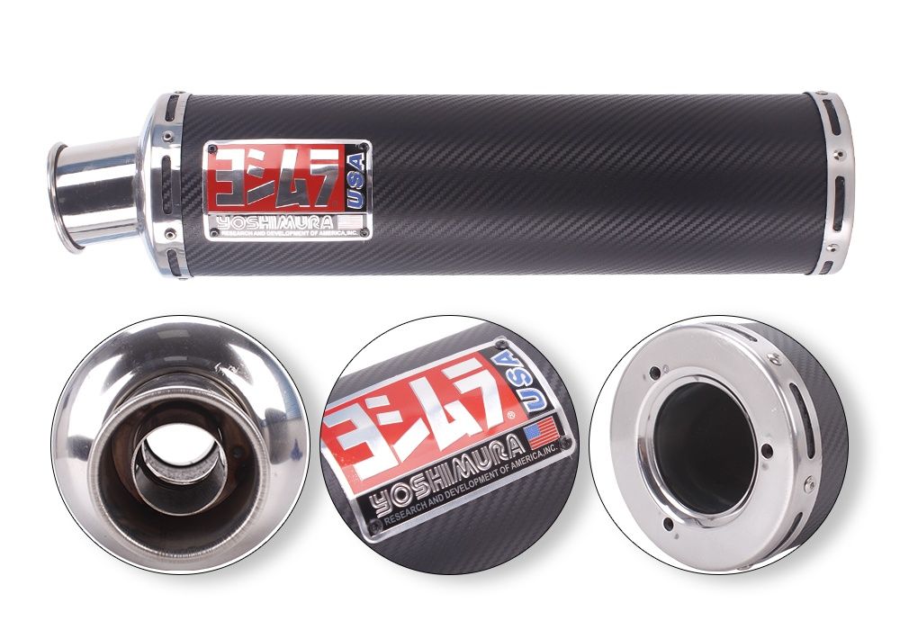 Прямоточный глушитель универсальный на мотоцикл прямоток WRS M4 Yoshi