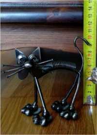 Gato decorativo de metal Steam Punk preto