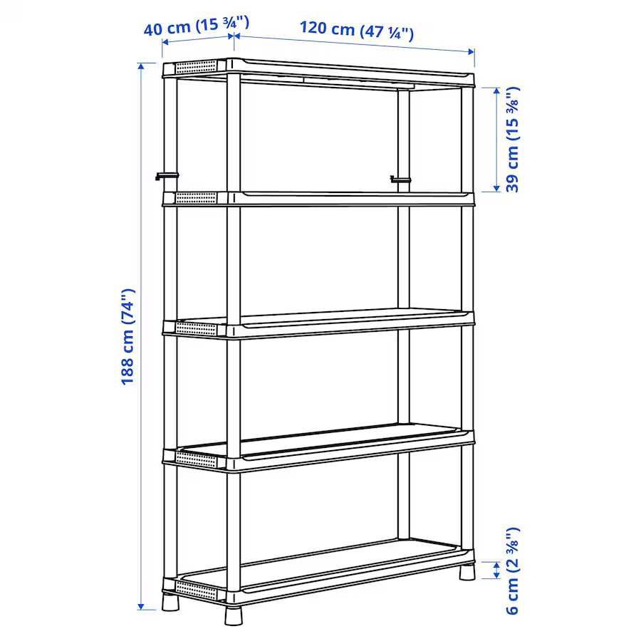 Conjunto de 3 Estantes Runmaro Ikea: Grande, Média e Pequena