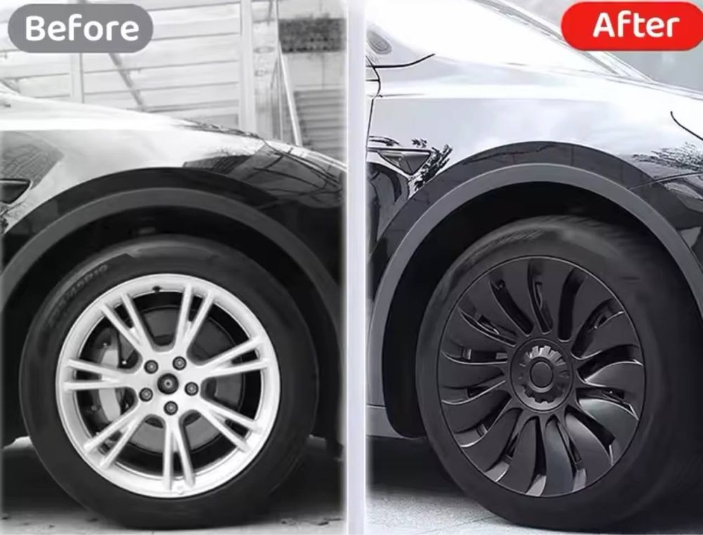 Ковпаки, комплект колпаки Tesla model Y r19 турбіни, Performance