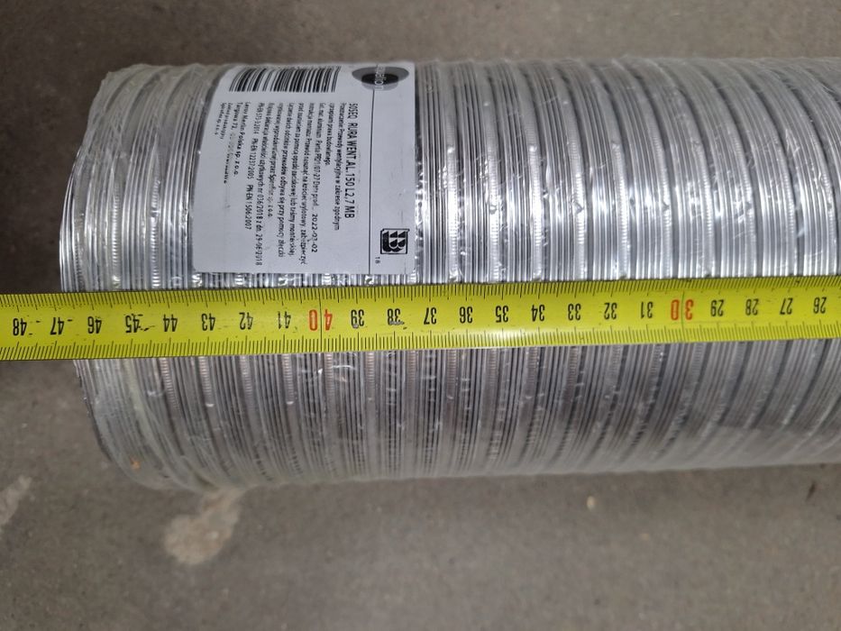 Rura odprowadzająca aluminiowa wentylacyjna 150 mm