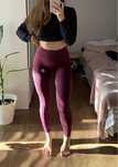 Burgundowe legginsy gym glamour xs
