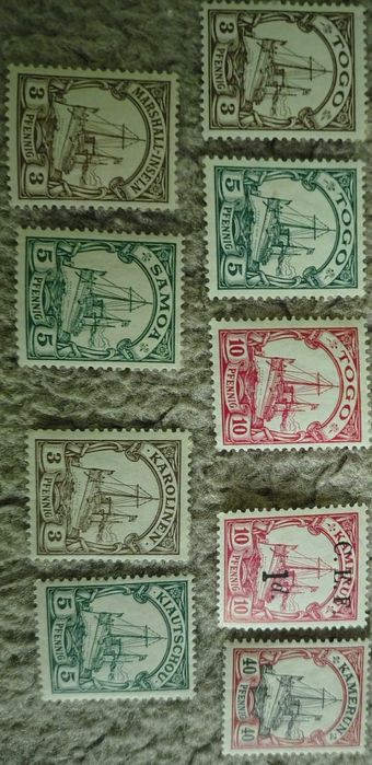 Kolonie NIEMIECKIE 1918 PFENIG 9st  czyste