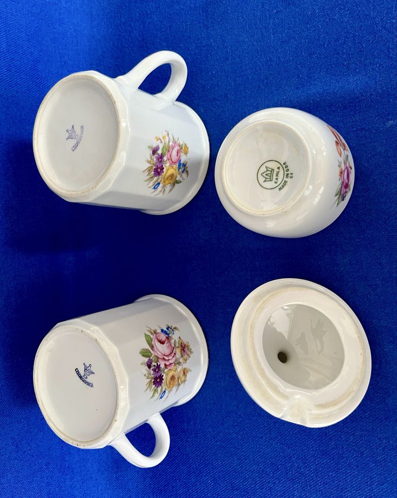Винтаж Bohemia Чашки Вазочка Сахарница KHALA ГДР Ваза Royal Dux Чехия.