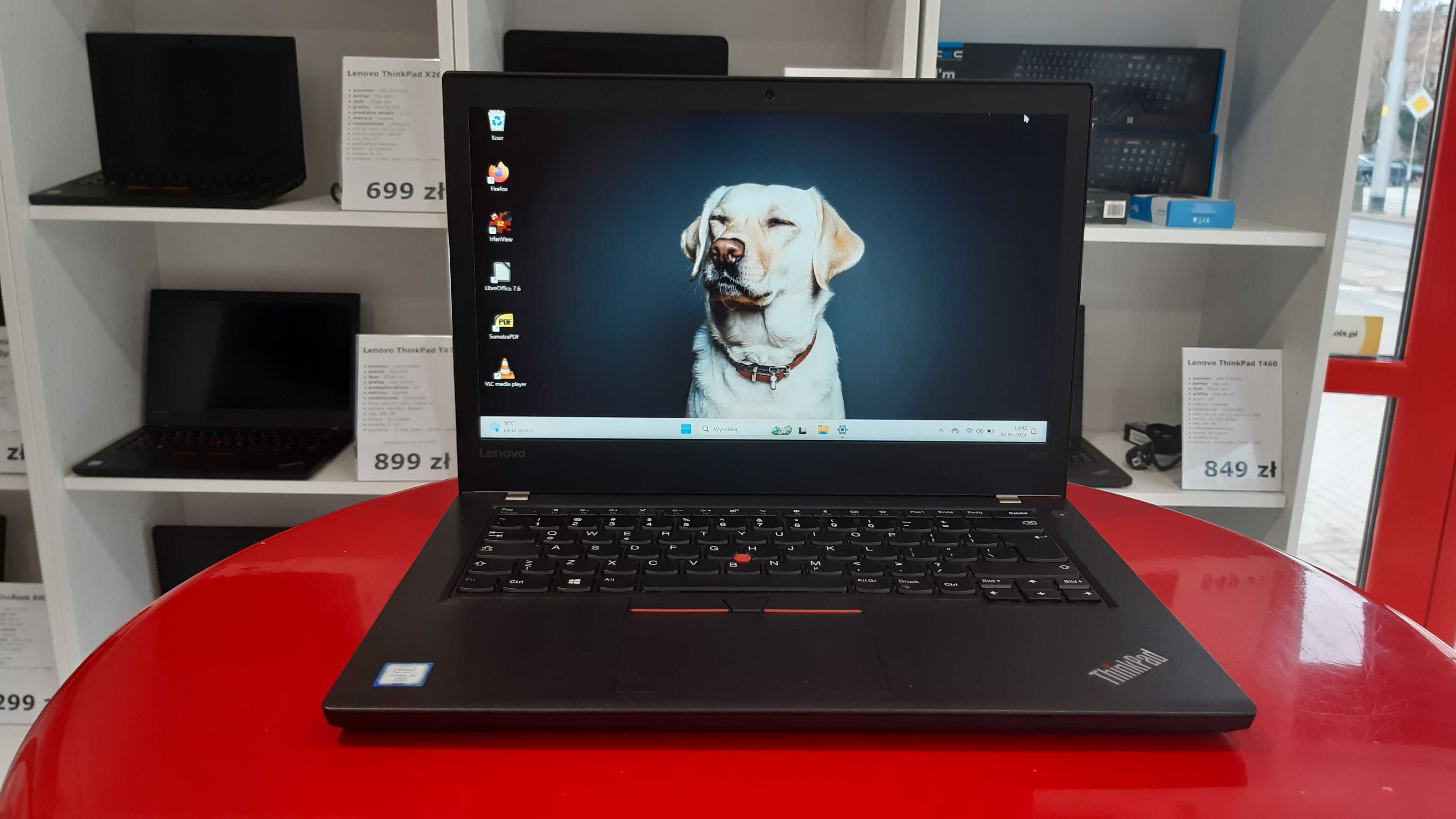 Laptop Lenovo ThinkPad T470 14" i5 16GB/256SSD Win11 FV23 Raty0%