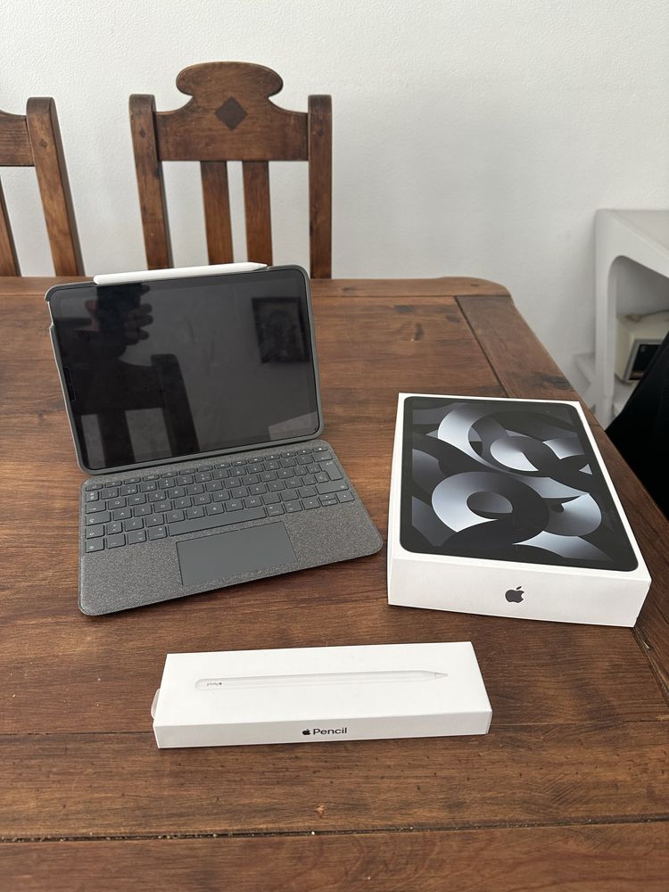 Ipad Air 256GB + Apple Pencil + Capa Teclado Logitech