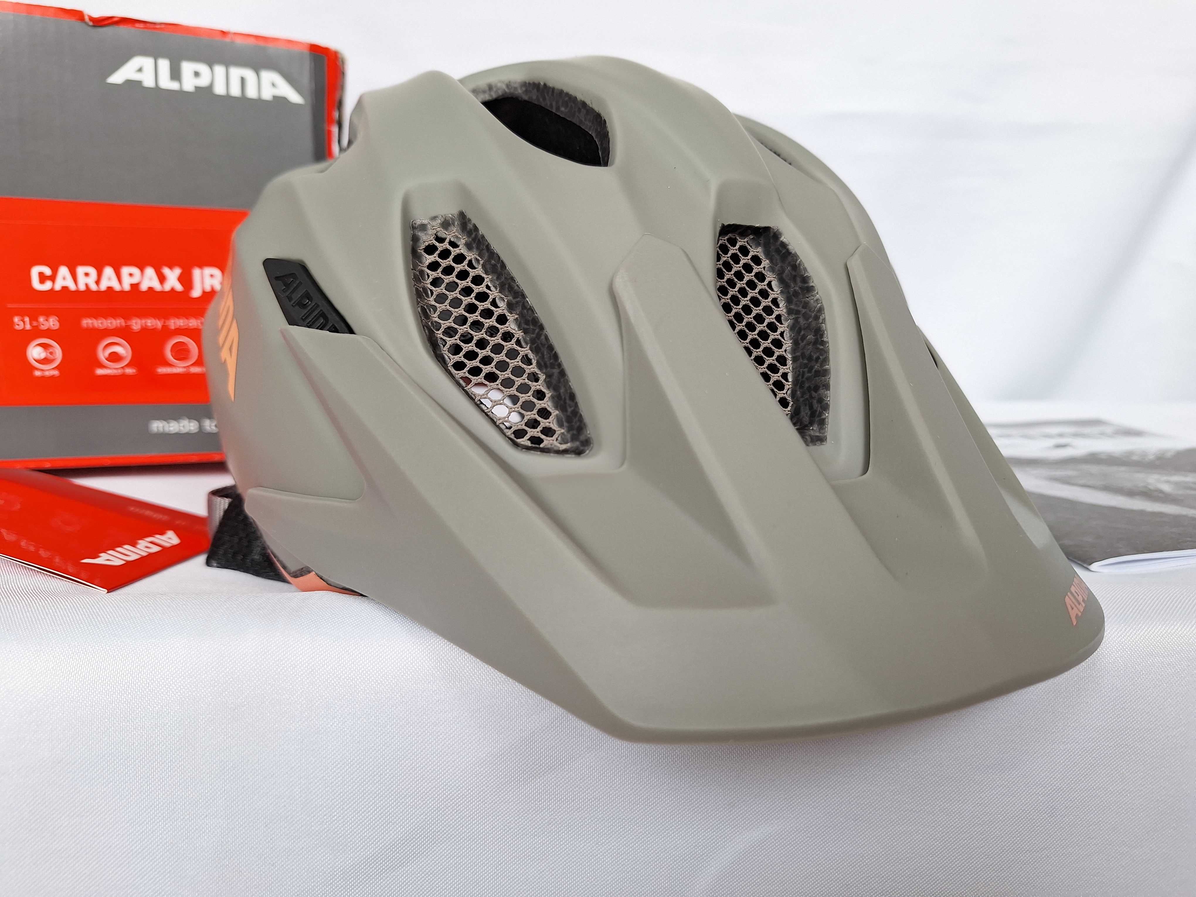 Kask rowerowy Alpina Carapax Jr Flash Moongrey Peach S/M 51-56cm