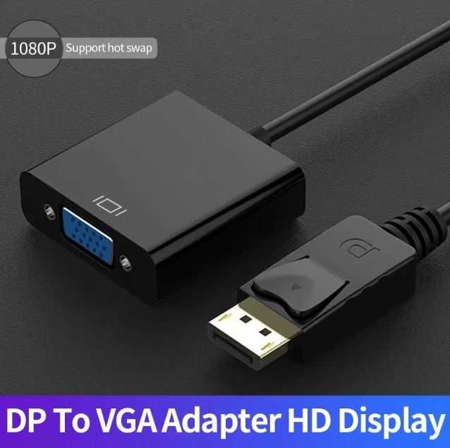 Przejściówka DisplayPort DP → VGA (Adapter / Konwerter)
