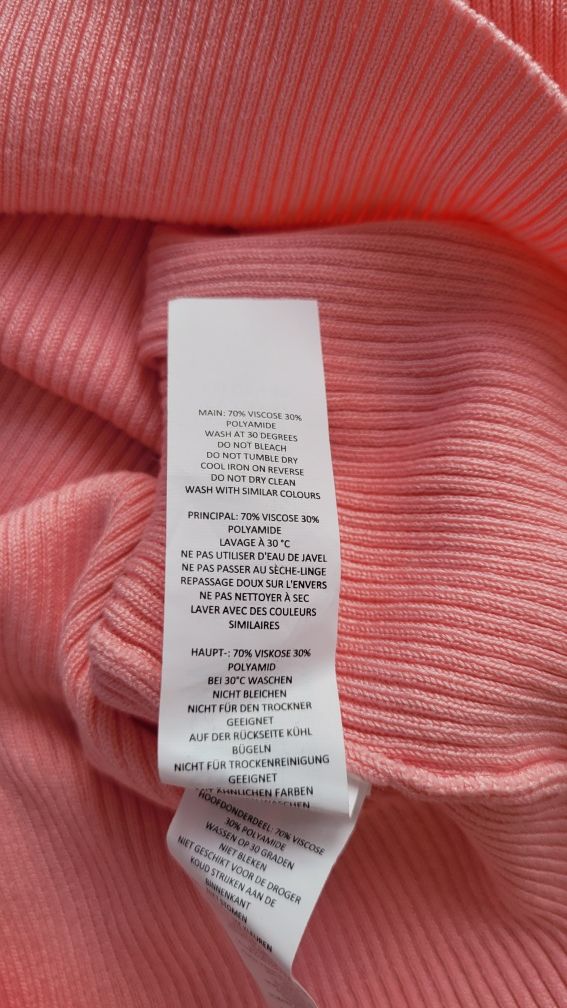 Różowy cienki sweter z kołnierzykiem Nasty Gal 42 XL