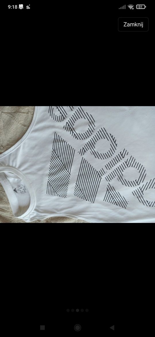 Podkoszulek adidas S biały