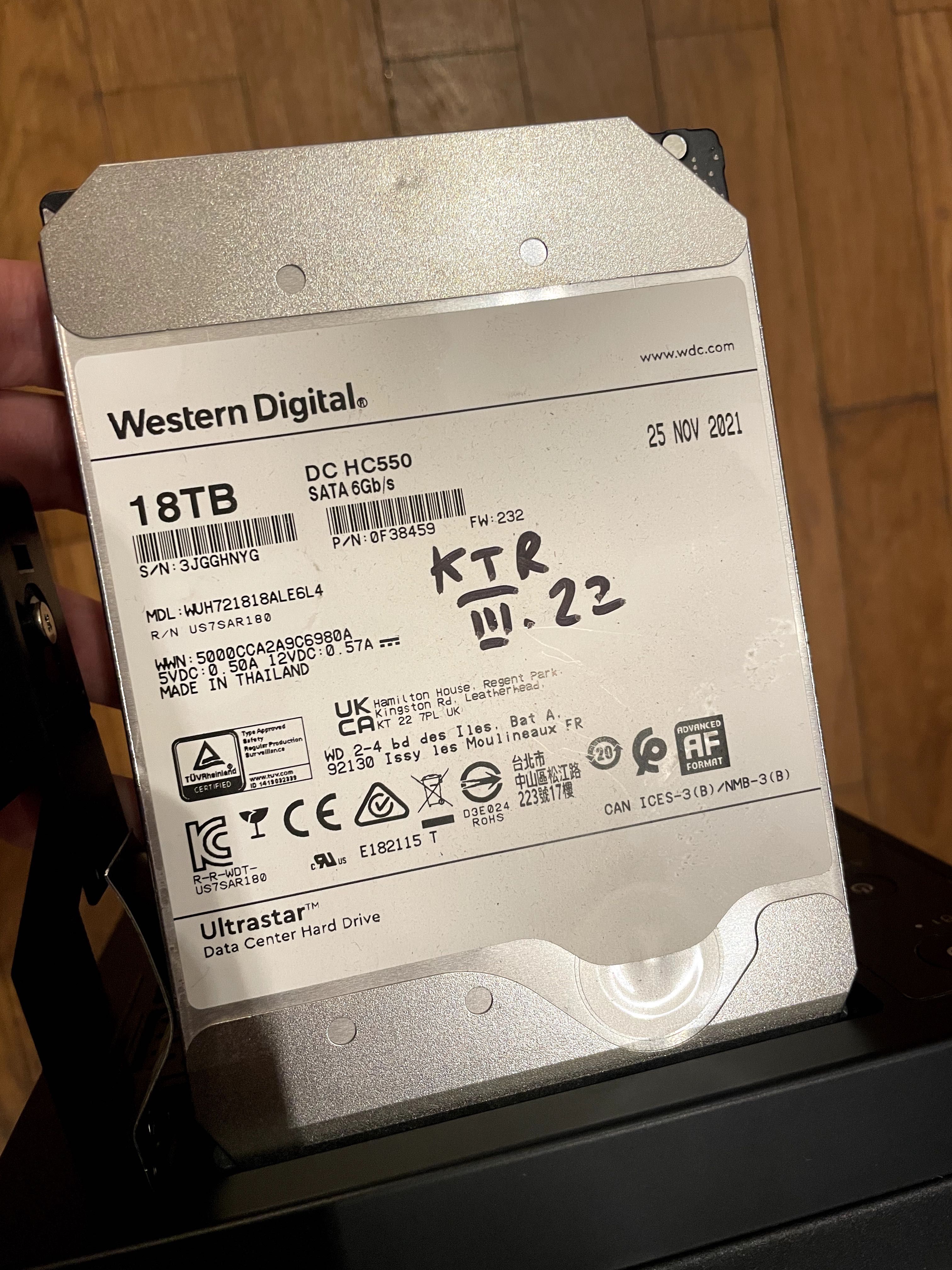 Dysk 18TB DC HC550 Western Digital | Całość / na sztuki