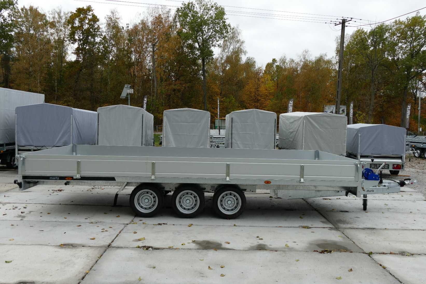 Przyczepa laweta platforma Martz GT Plateau 500/3 Burty Alu DMC 3500kg