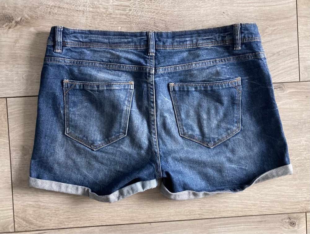 Jeansowe szorty & spodenki z mankietami klasyka denim