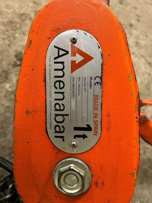 Sprzedaż: Wciągniki Łańcuchowe Elektryczne Amenabar (2 sztuki)