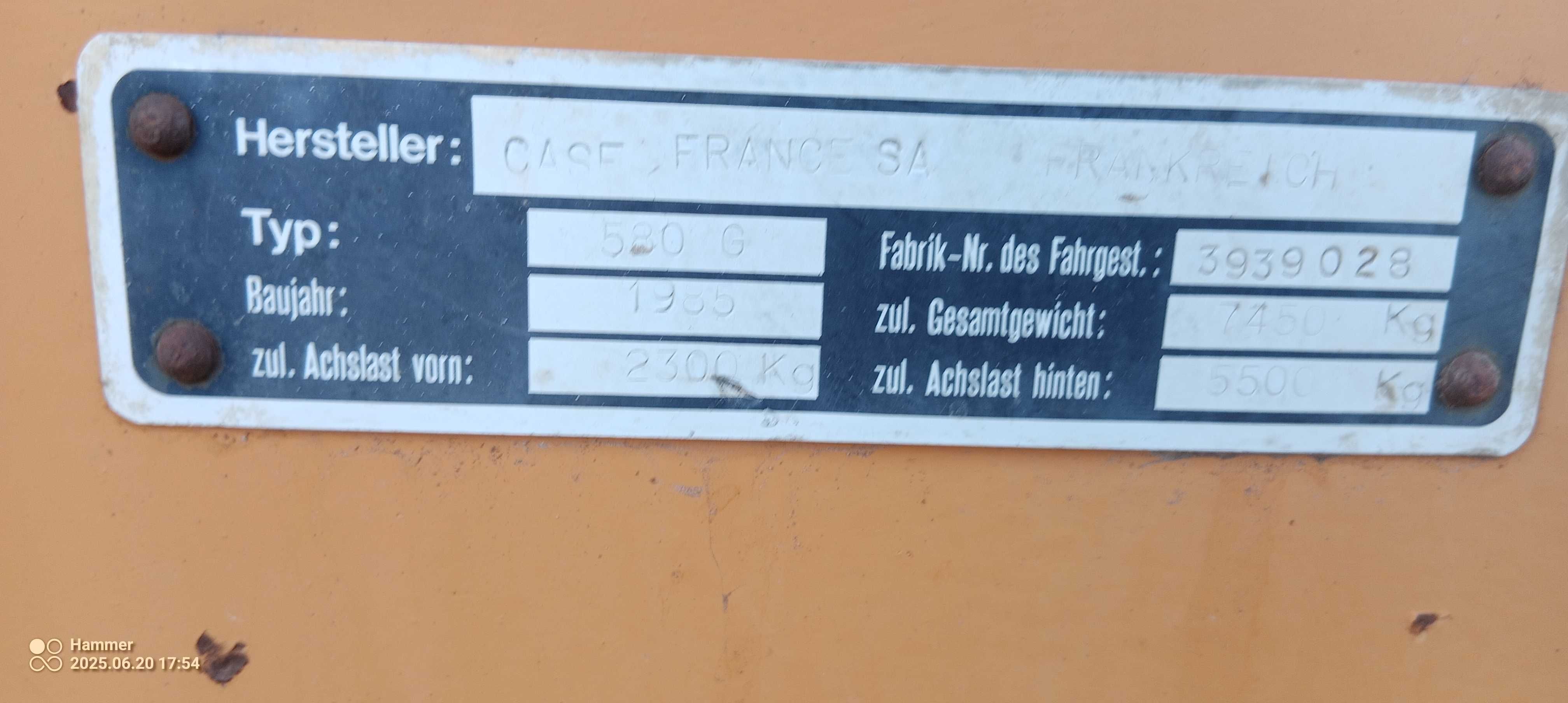 Koparko ładowarka Case 580 G oryginał jcb