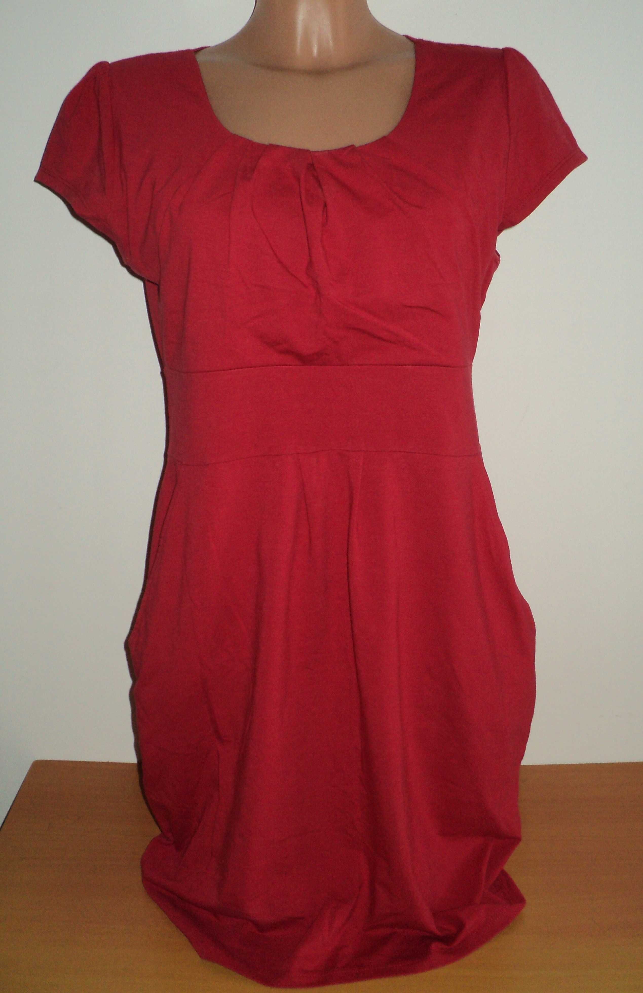 Czerwona letnia sukienka Greence roz. 38 M