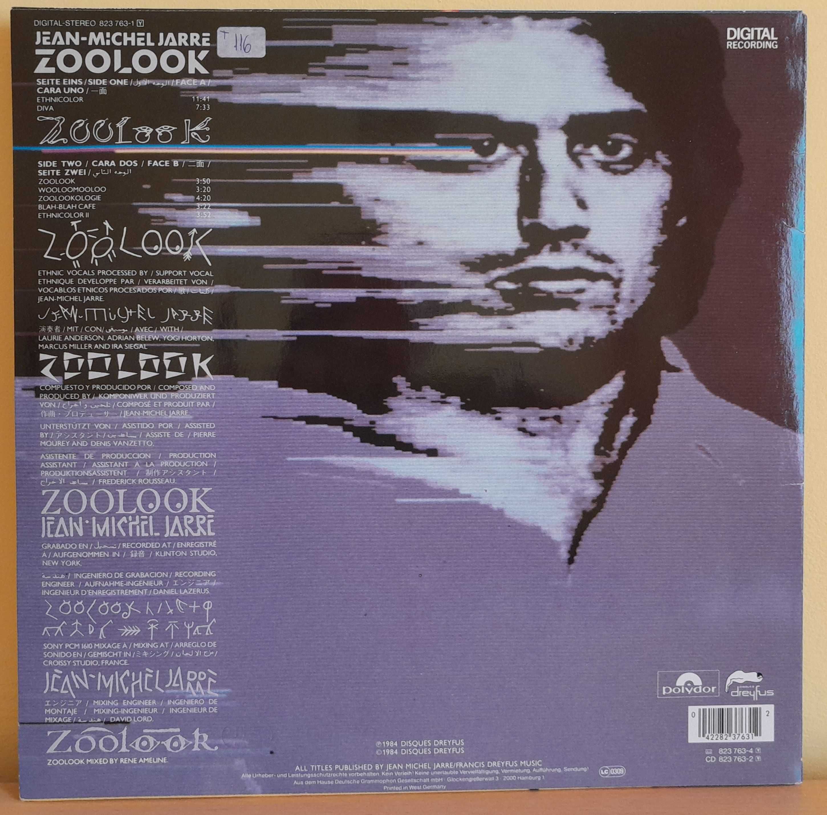 JEAN MICHEL JARRE - Zoolook LP / Winyl.