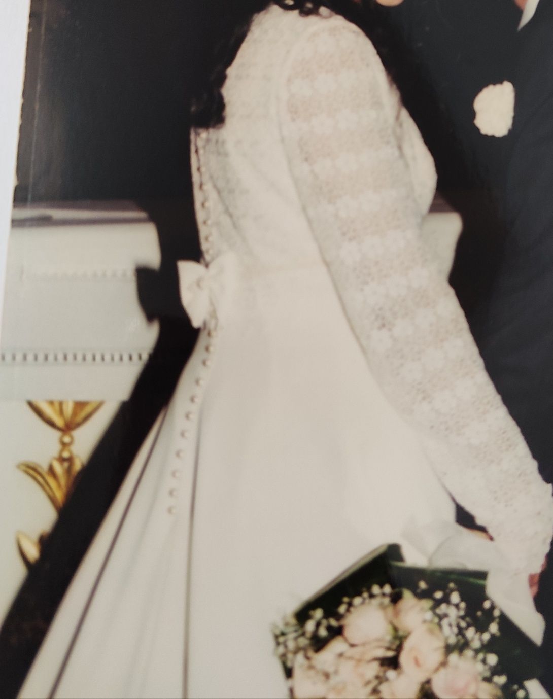 Vestido de noiva de manga comprida